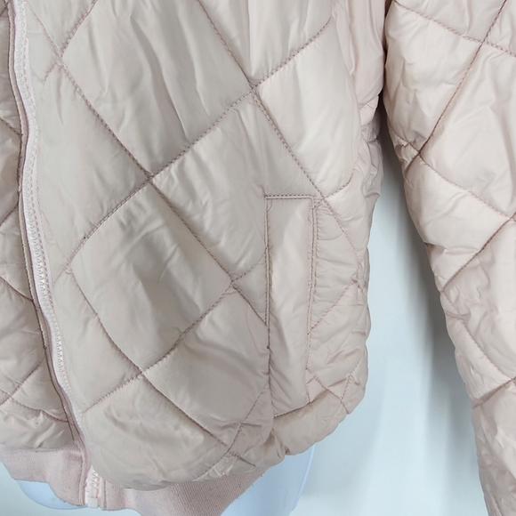 Alyned Together Quilted Reversible Bomber Jacket Pink Sherpa Lined Women’s Small - Picture 6 of 9